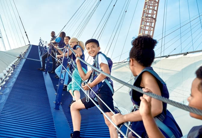 up at the o2 anytime climb experience