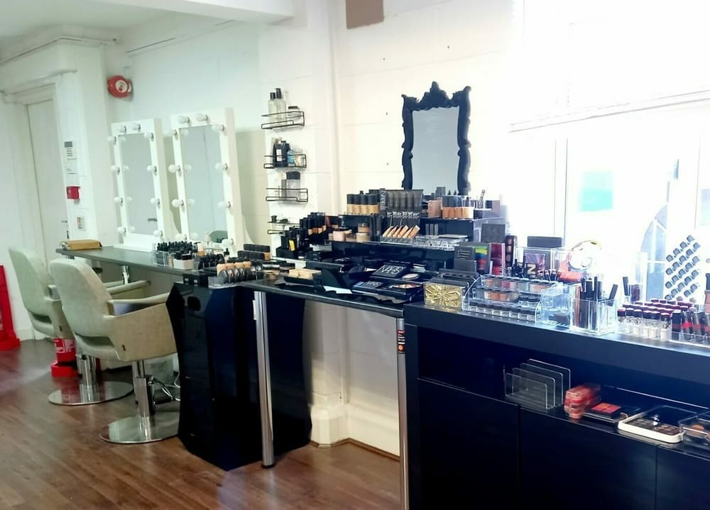 the makeup studio product bar with nars, laura mercier and other make up products