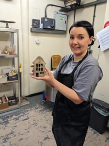 Handmade ceramic house