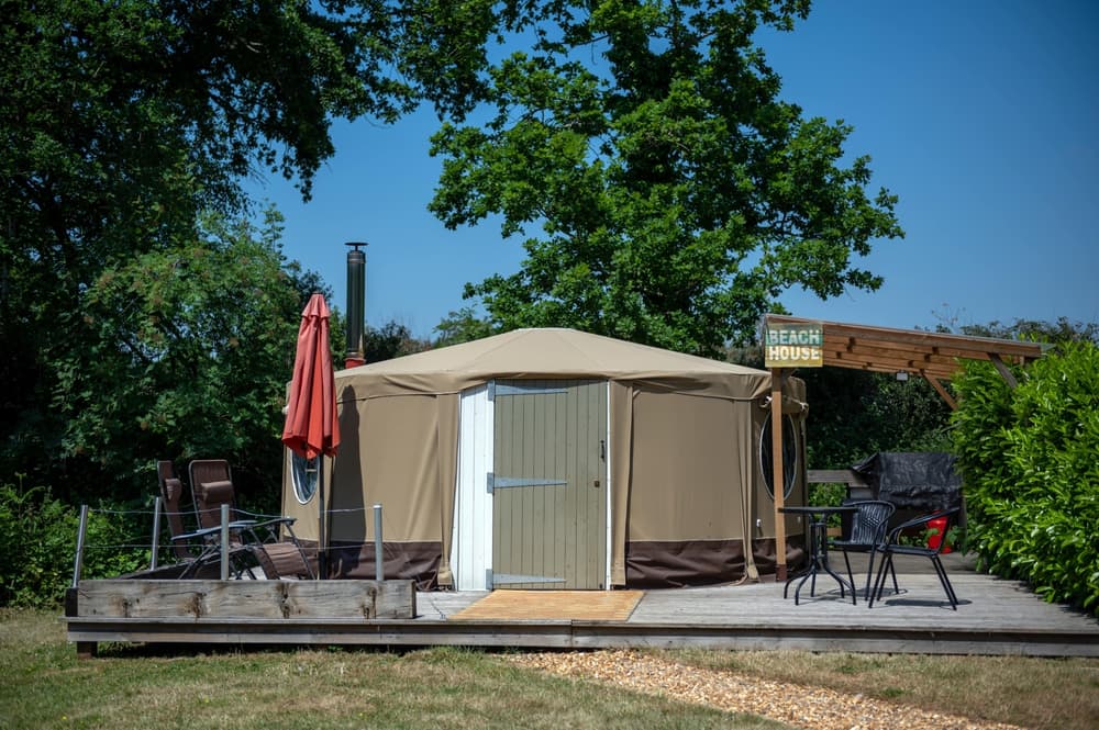 Glamping yurt