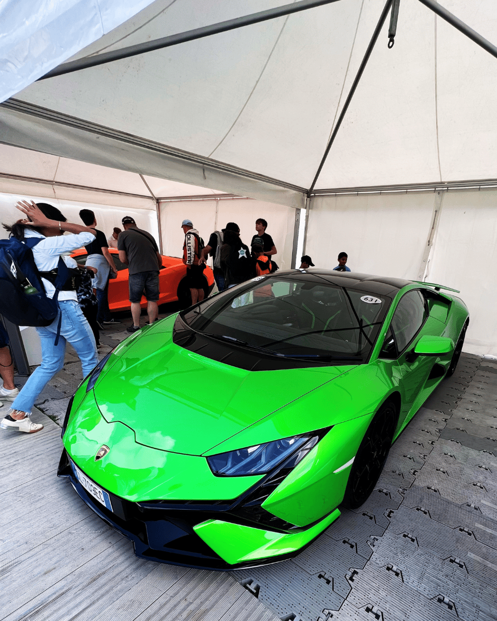 Lamborghini Huracan green supercar