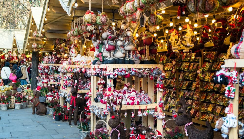 Christmas market stall