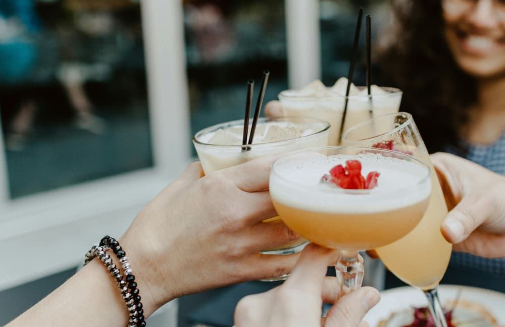Women drinking cocktails