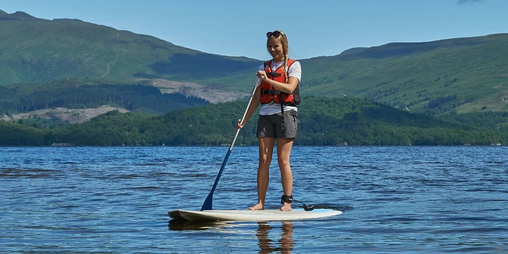 Paddleboarding in Loch Lomond