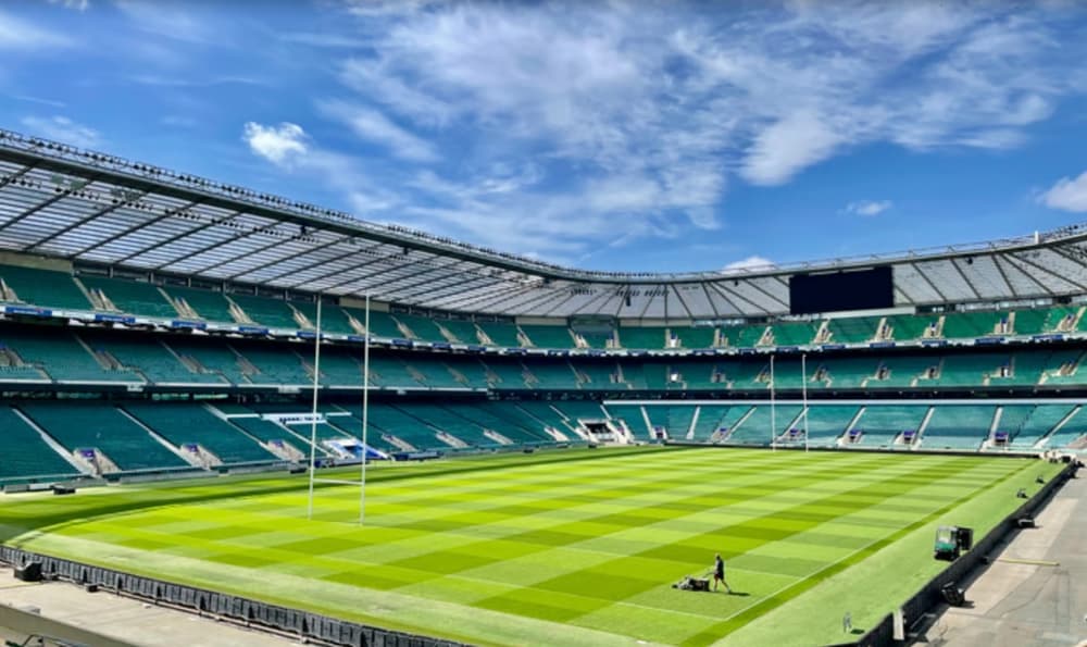 the pitch seen on a twickenham stadium tour on a london break for two