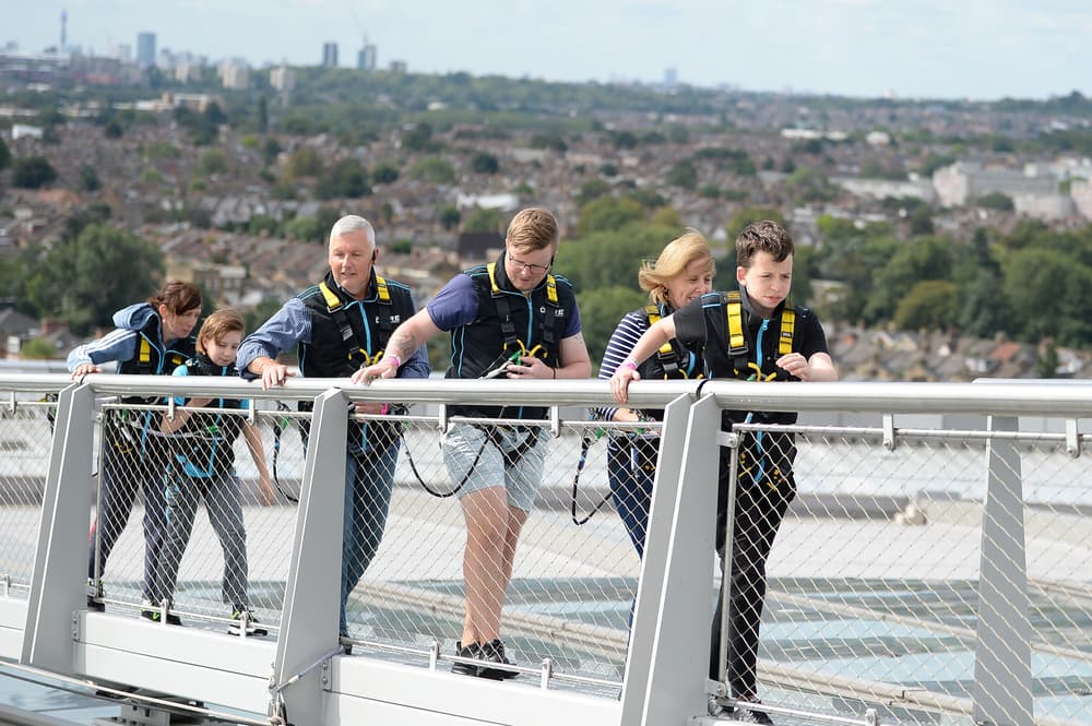 the dare skywalk at the tottenham hotspur stadium in london