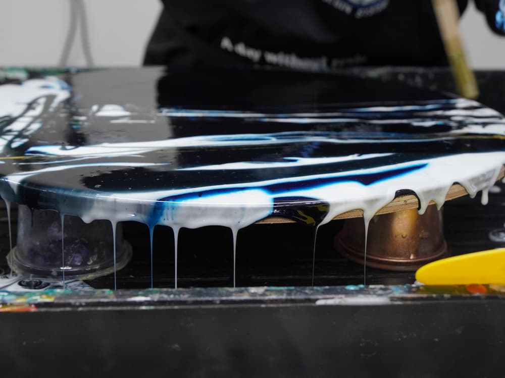 Pigments mixed with Master Cast Resin design