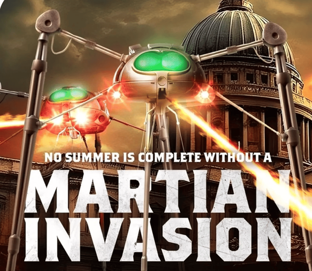 promotional poster for the war of the worlds immersive experience