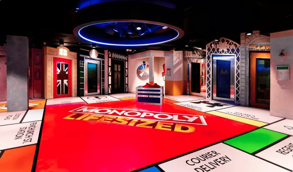 the set of the lifesized monopoly game in london