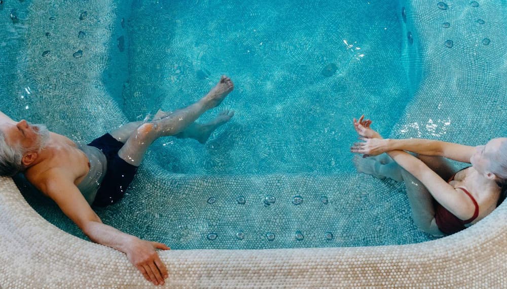 Couple in jacuzzi
