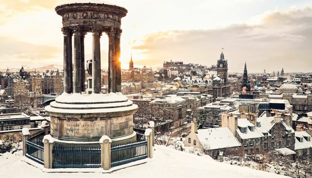 Edinburgh in snow