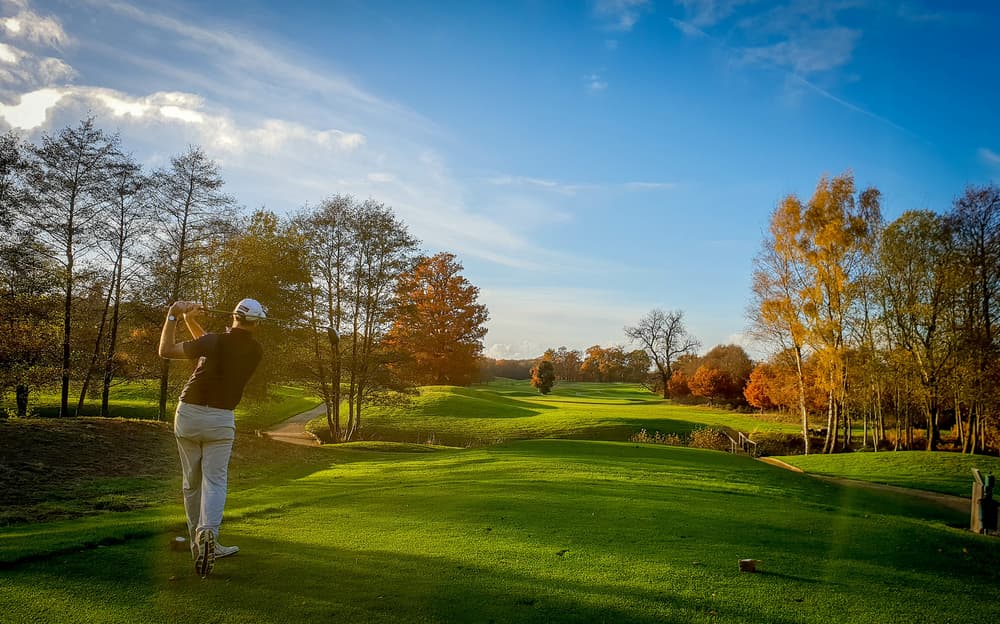 Golf course in autumn