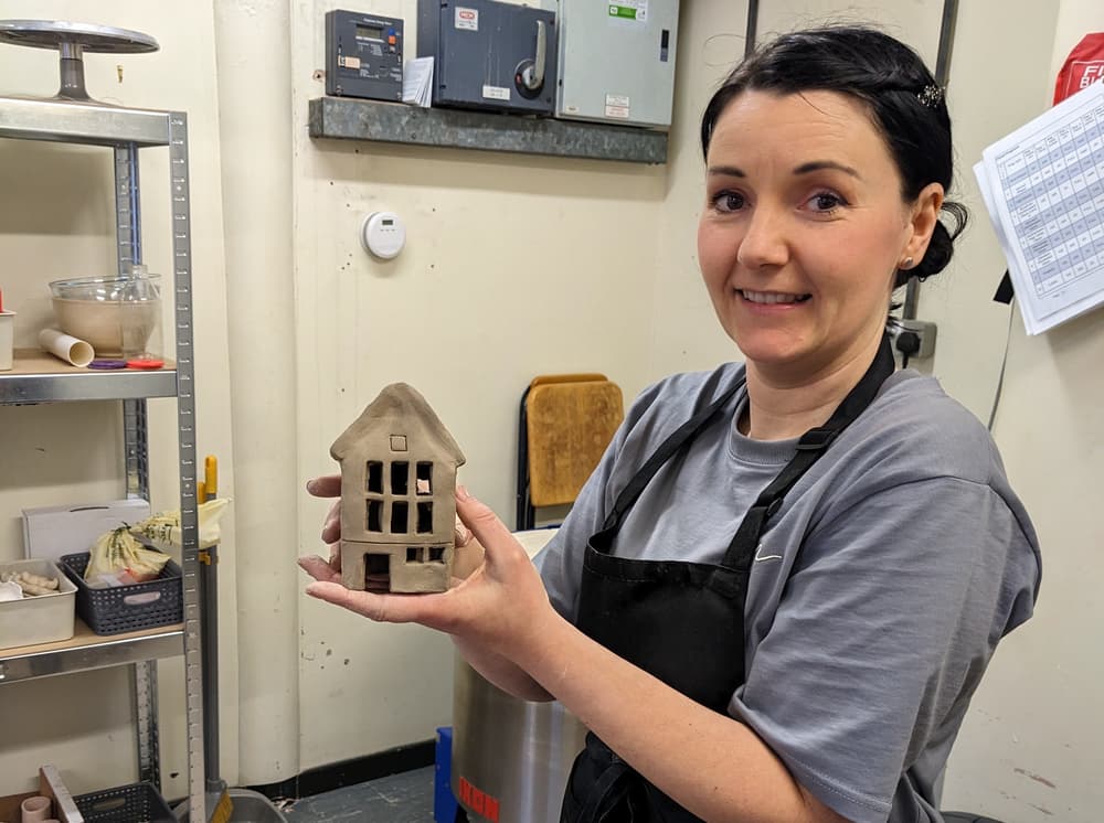 Handmade ceramic house