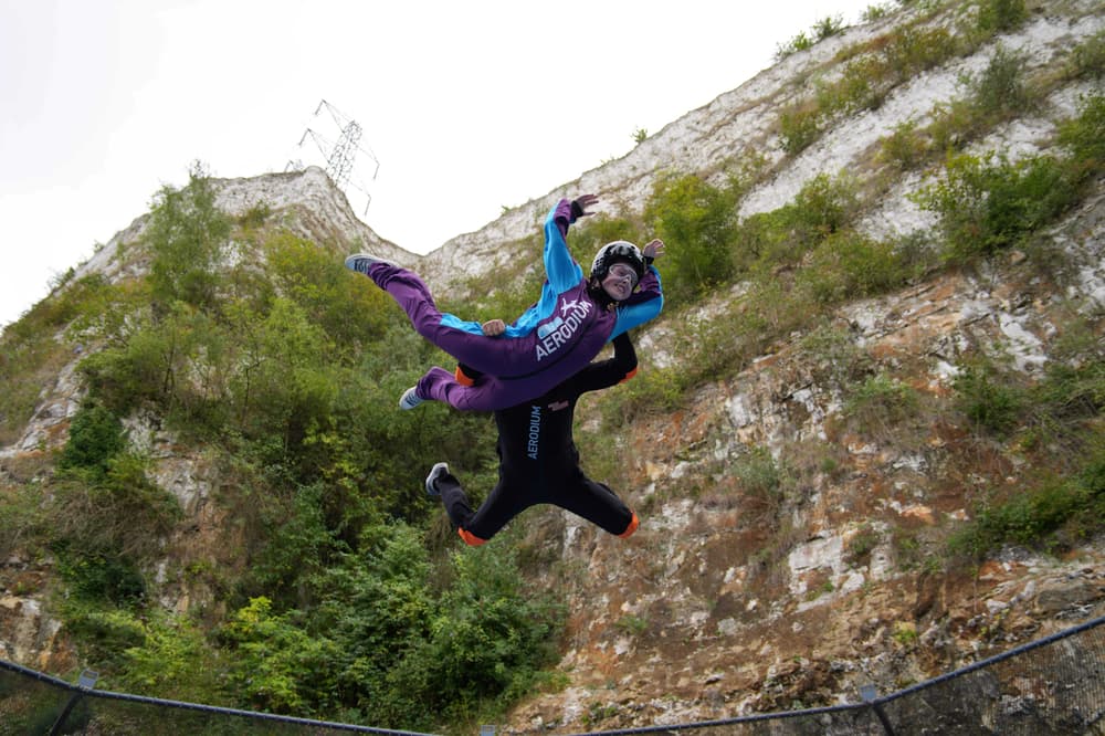 Outdoor skydiving arena