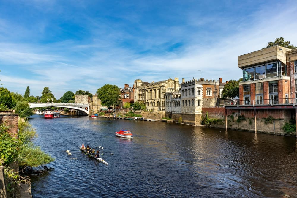 Rowers on the river ouse in york