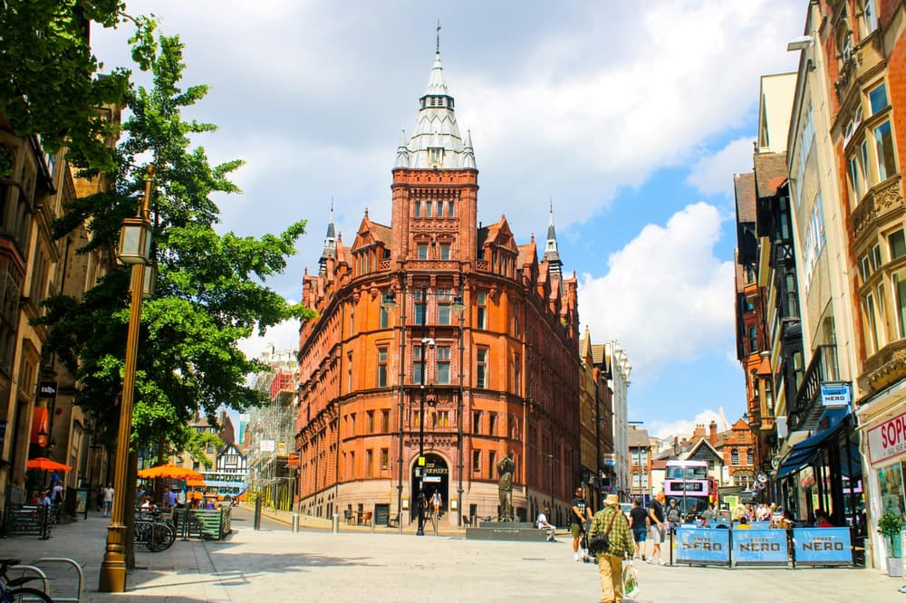 a view of the streets in nottingham