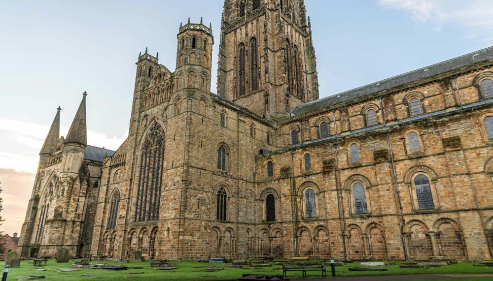 View of durham cathedral in the sunshine