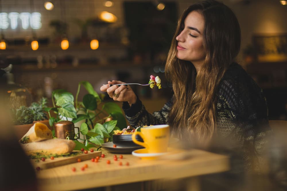 Woman cooking dinner