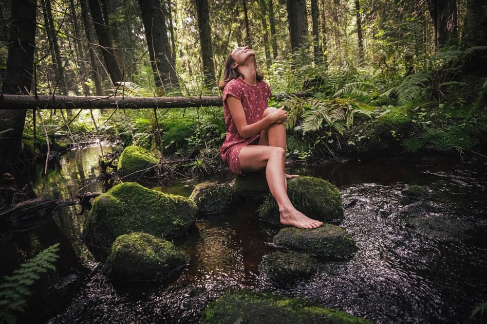 Woman enjoying nature