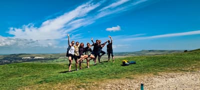 outdoor yoga and hiking experience