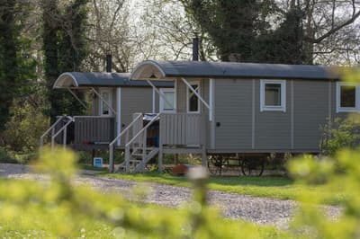 shepherd's hut at back of beyond glamping