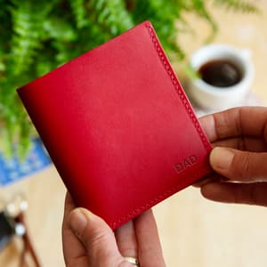 Johny Todd leather wallet red no clasp copy 1