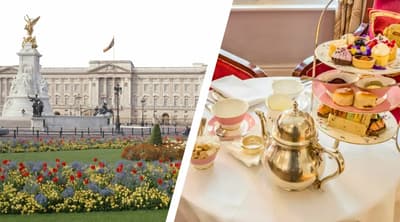 State rooms at buckingham palace with afternoon tea or meal for 2