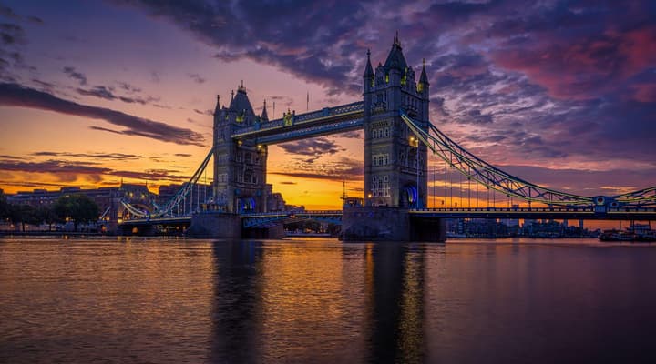 London at night
