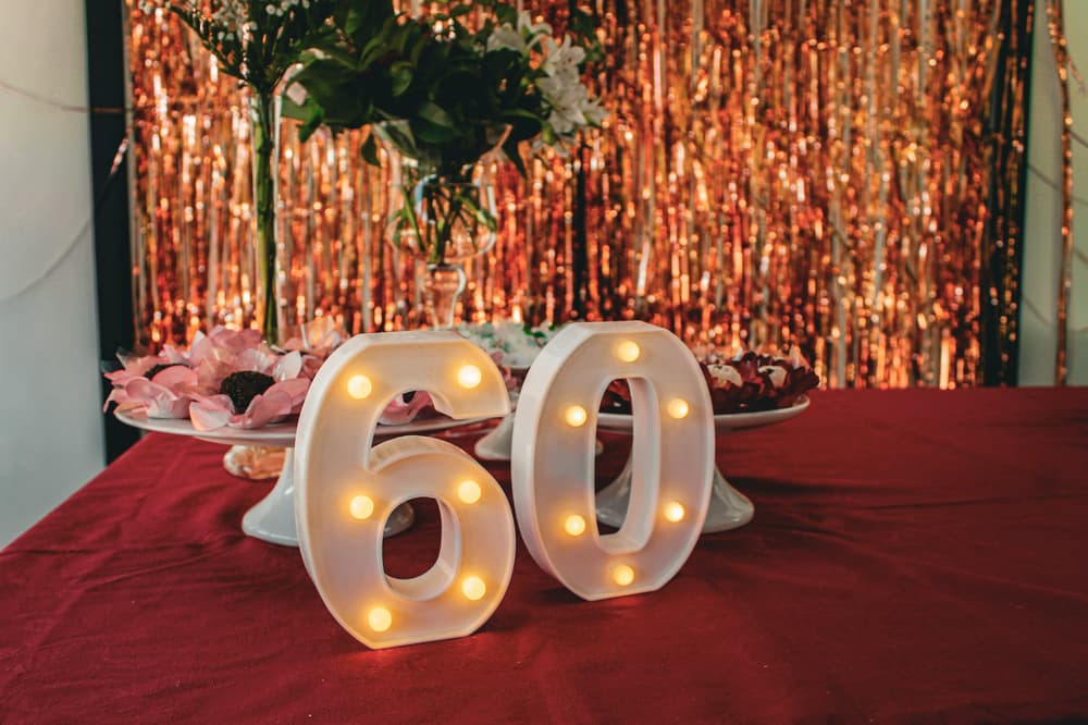 60th birthday lights