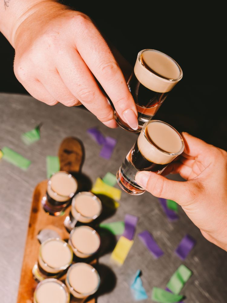 baby guinness shots on table at revolution bars
