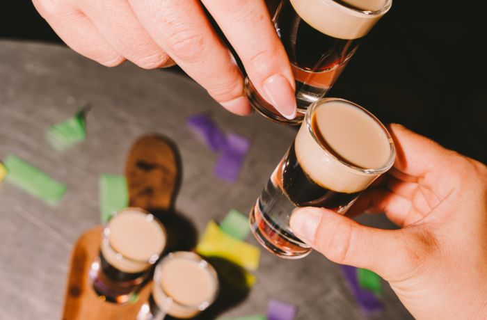 baby guinness shots on table at revolution bars