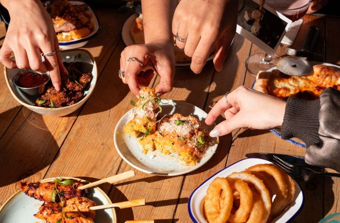 selection of small plates at revolution bars
