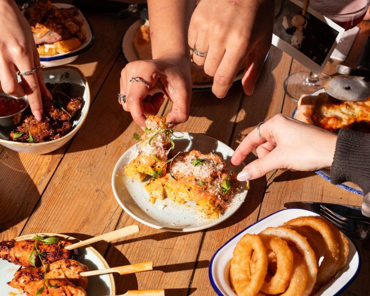 selection of small plates at revolution bars