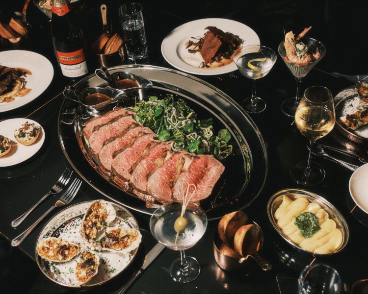 the steak dinner at the 58th Street immersive experience in london