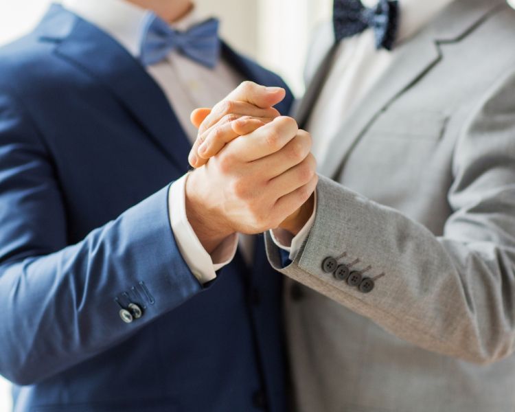 grom and groom dancing at their wedding