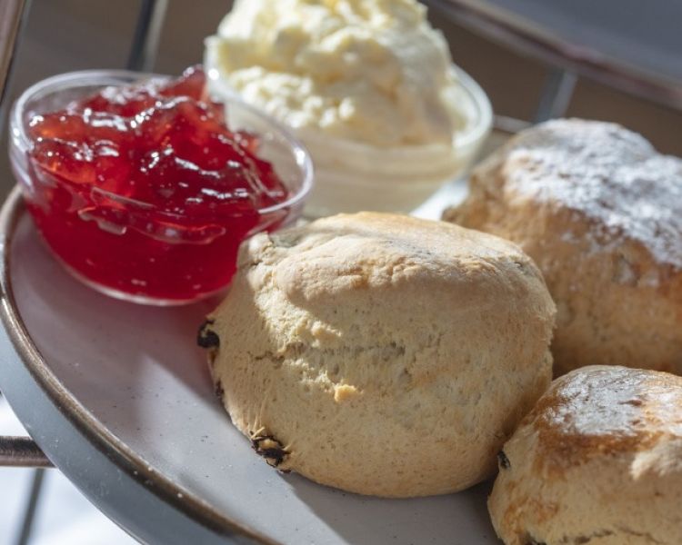 Dining afternoon tea scones