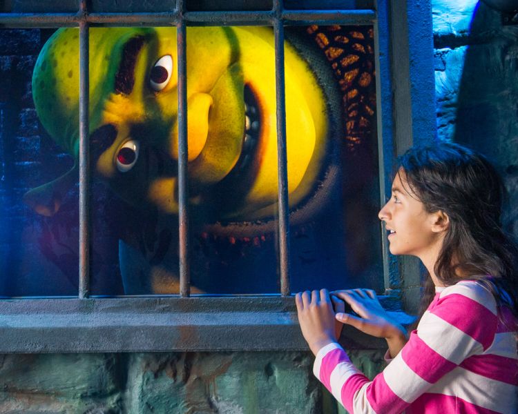 Shrek in dungeon at Shrek's adventure