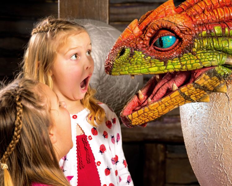 Dragon Puppet at Shrek's adventure