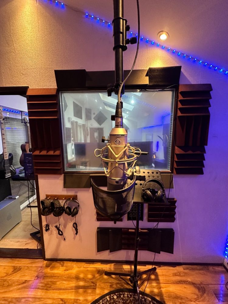 microphone in recording studio in south london