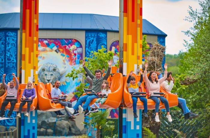people on a ride at legoland
