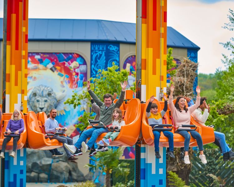 people on a ride at legoland