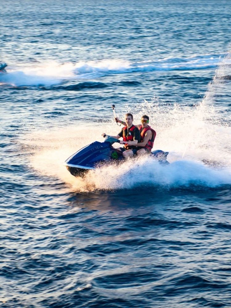 two people on jet ski experience on north east coast