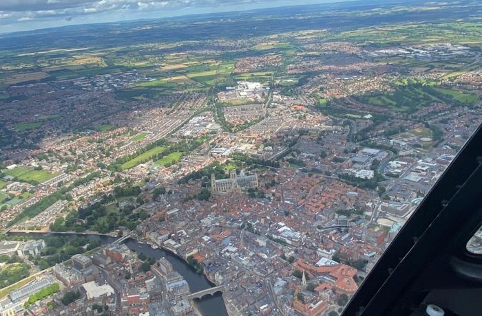 45 minute emmerdale and york helicopter sightseeing tour