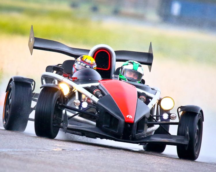 aerial atom on a track as part of a track stars double high-performance driving experience