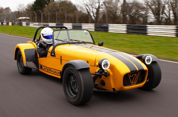 caterham on a track as part of a track stars double high-performance driving experience