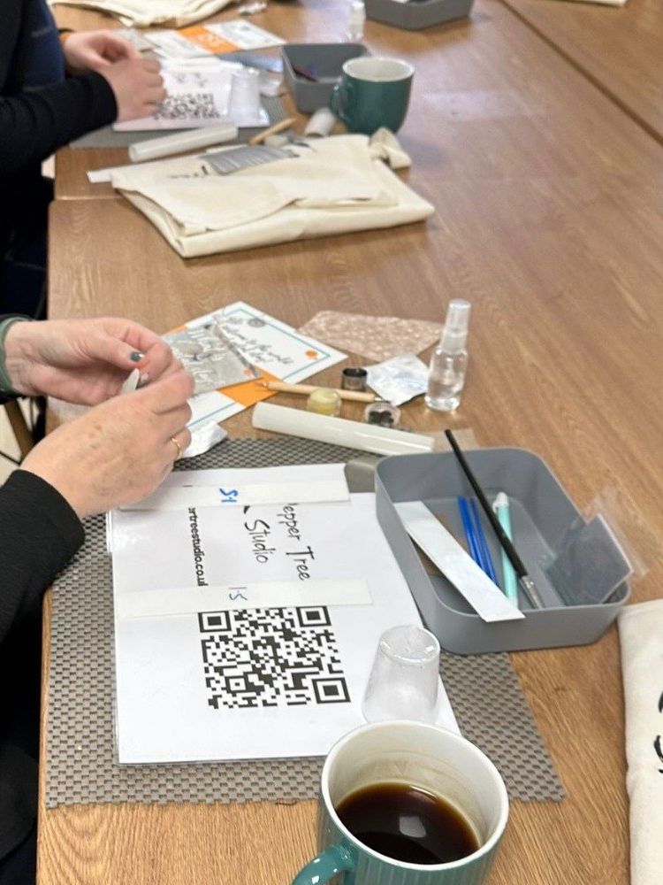 People working at silver clay workshop