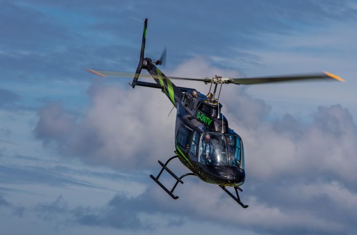 helicopter in the sky