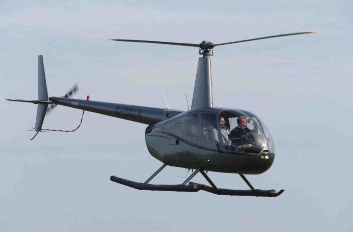 black helicopter in the sky