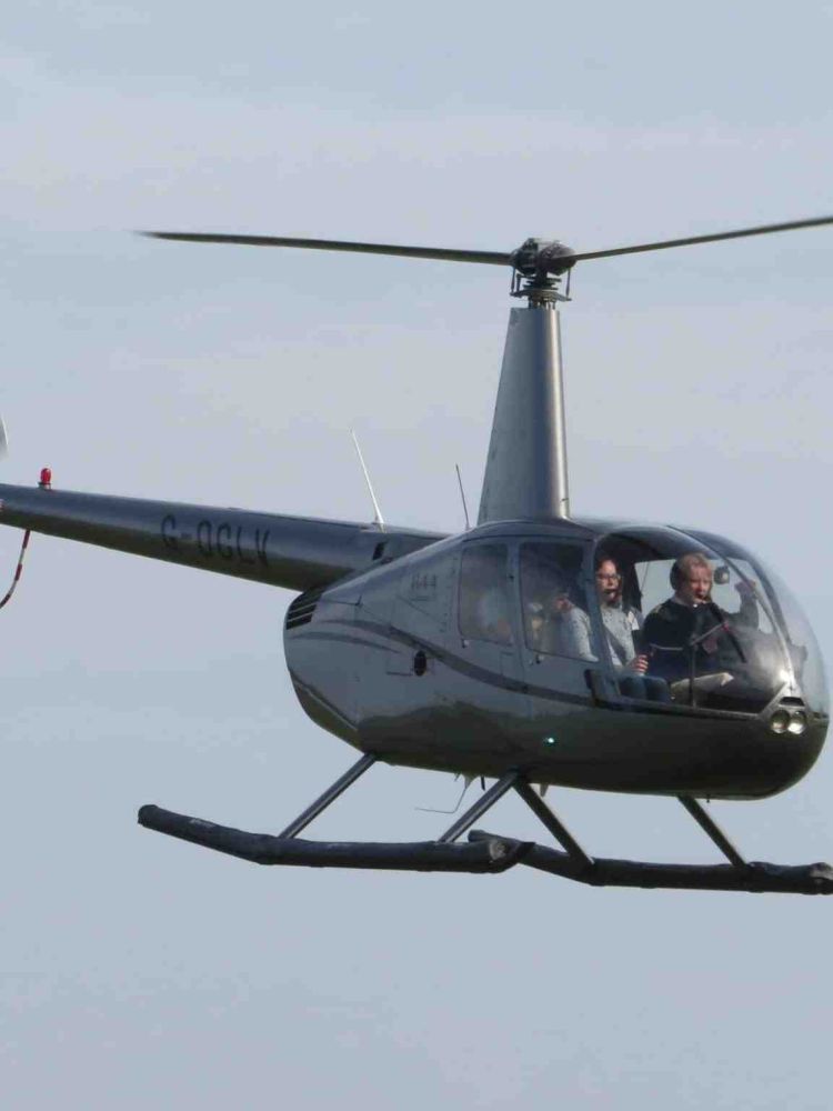 black helicopter in the sky