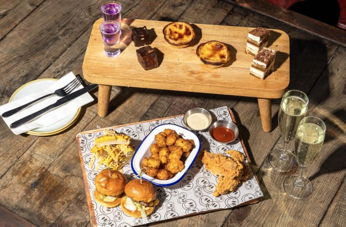 afternoon tea spread at revolution bars